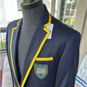 BROOKS BROTHERS 🐑 NWT Navy Wool Prep/Rowing Style 3 Button Blazer